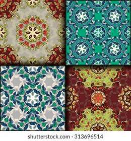 Vector seamless pattern set