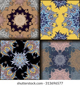 Vector seamless pattern set