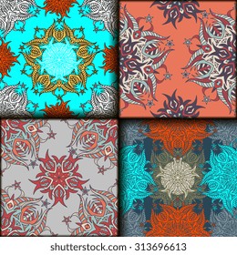 Vector seamless pattern set