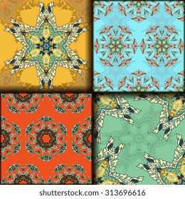 Vector seamless pattern set