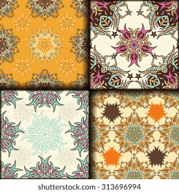 Vector seamless pattern set