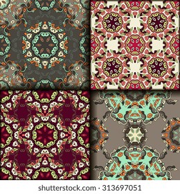 Vector seamless pattern set