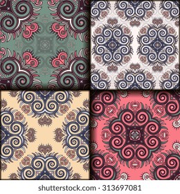 Vector seamless pattern set