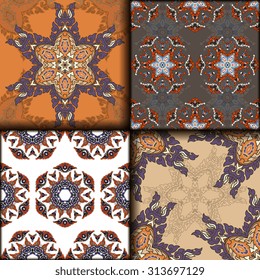 Vector seamless pattern set