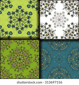 Vector seamless pattern set