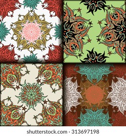 Vector seamless pattern set