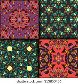 Vector seamless pattern set