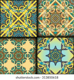 Vector seamless pattern set