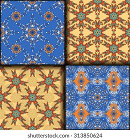 Vector seamless pattern set