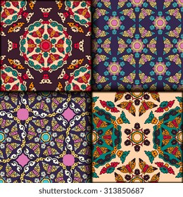 Vector seamless pattern set