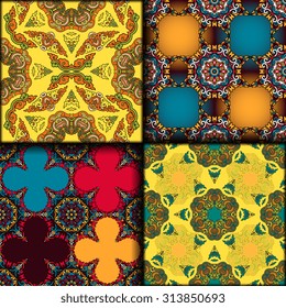 Vector seamless pattern set