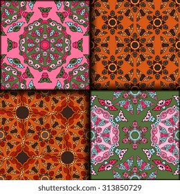 Vector seamless pattern set