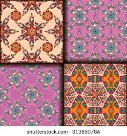 Vector seamless pattern set