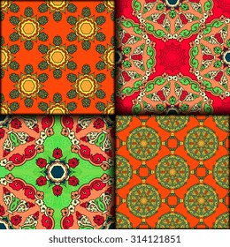 Vector seamless pattern set