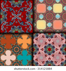 Vector seamless pattern set