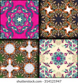 Vector seamless pattern set