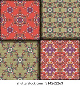 Vector seamless pattern set
