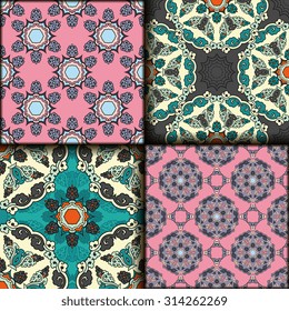 Vector seamless pattern set