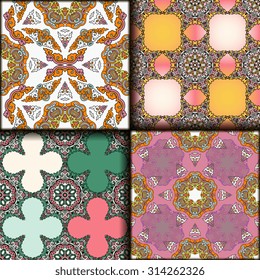 Vector seamless pattern set