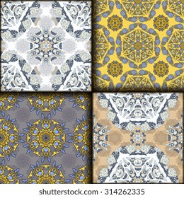 Vector seamless pattern set