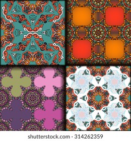 Vector seamless pattern set