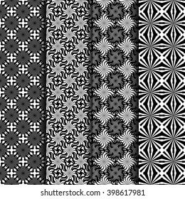 Vector seamless pattern set. Modern stylish ornament texture collection. Can be used for wallpaper, pattern fills, web page background, textile