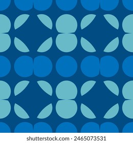 Vector seamless pattern of the shade of blue with geometric form, simple form to create modern looks. Design for wallpaper, backdrop, paperwrap and textiles.