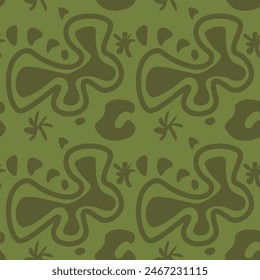 Vector seamless pattern of the shade of green with shape pattern from a gecko skin.