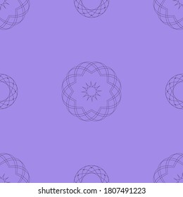 Vector seamless pattern Shapes on the light purple background.