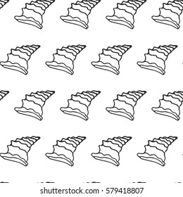 vector seamless pattern with shell