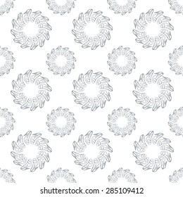 Vector seamless pattern of shoes piled rings