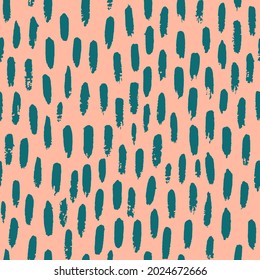 Vector seamless pattern with short brush strokes. Hand painted stylish texture for fabric, wallpaper, wrapping.