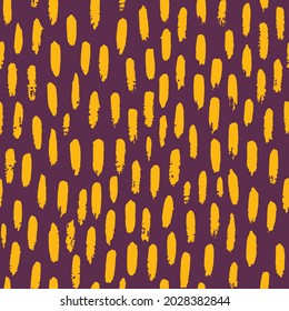 Vector seamless pattern with short brush strokes. Hand painted stylish texture for fabric, wallpaper, wrapping.