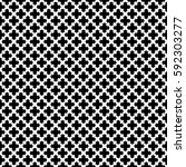 Vector seamless pattern. Simple black & white geometric texture. Endless ornamental background, retro gothic style. Symmetric square abstract backdrop. Repeat tiles. Design for prints, textile, fabric
