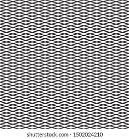 Vector seamless pattern, simple black and white geometric texture. Simple monochrome illustration of mesh, fishnet, lattice, tissue structure. Endless abstract background. Subtle repeatable design.