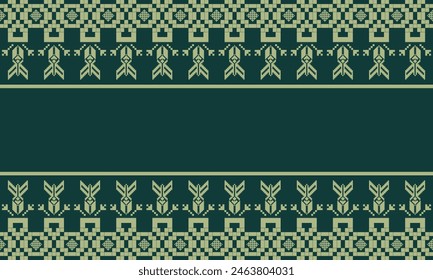 Vector seamless pattern with simple color. Background resources for your printing cloth or paper. Ethnic songket batik from indonesian.