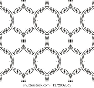 Vector seamless pattern, simple dark geometric triangular texture. Abstract black and white endless background, repeat tiles. Design for prints, textile, decor, fabric