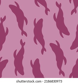 Vector seamless pattern with simple elements, 	billowy forms