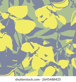 Vetor padrão sem emenda com flor simples, ornamento floral infinito para tecido, convites, papel de embrulho, cartões e outros materiais.