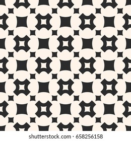 Vector seamless pattern, simple geometric texture with rounded squares, smooth carved crosses in staggered array. Stylish abstract minimalist background. Design element for prints, decor, fabric, web