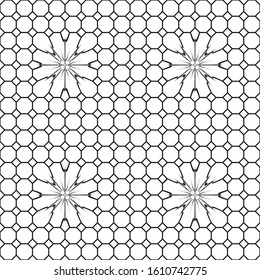 Vector seamless pattern. Simple graphic design. Black and white vector background. Modern stylish texture with monochrome trellis. 