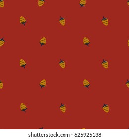 Vector seamless pattern with a simple image of strawberries
