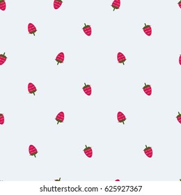 Vector seamless pattern with a simple image of strawberries
