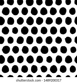Vector seamless pattern. Simple shapes background. Many hand drawn isolated circles. Geometric pattern for clothes, prints, fabric, invitations, cards.
