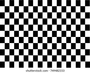 Vector seamless pattern simulates a black and white chessboard. 
