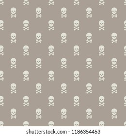 Vector seamless pattern skulls and bones.vector illustration.