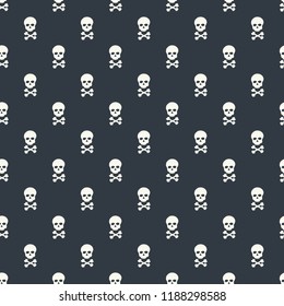 Vector seamless pattern skulls and bones.vector illustration.