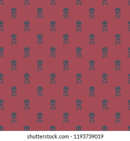 Vector seamless pattern skulls and bones.vector illustration.