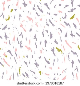 Vector seamless pattern with small abstract organic shapes . Modern background in light pastel colors
