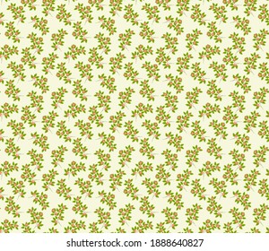 Vector seamless pattern with small blue, pink and yellow   flowers. Floral background